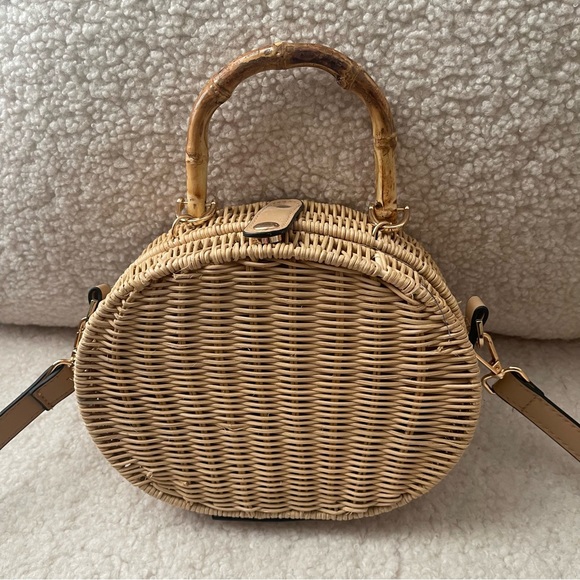 Top Shop wicker straw crossbody bag - Picture 3 of 6